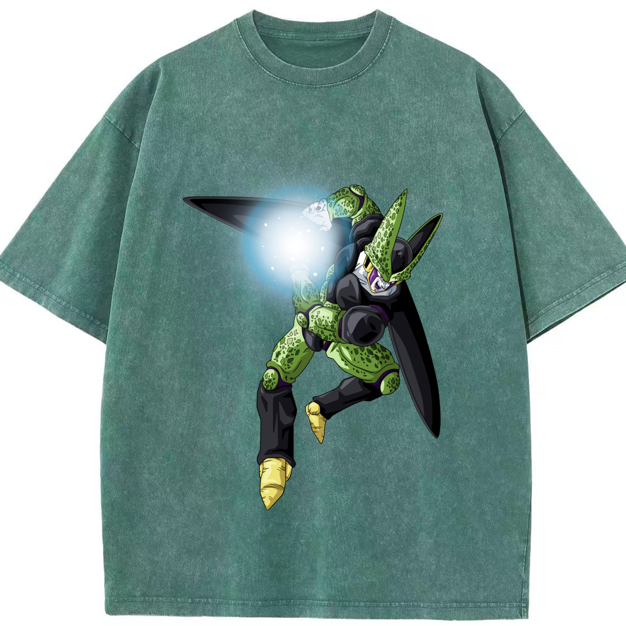 （画像用） ドラゴンボール セル DRAGON BALL Cell 綿100% ヴィンテージ風 半袖Tシャツ（フロントプリント）